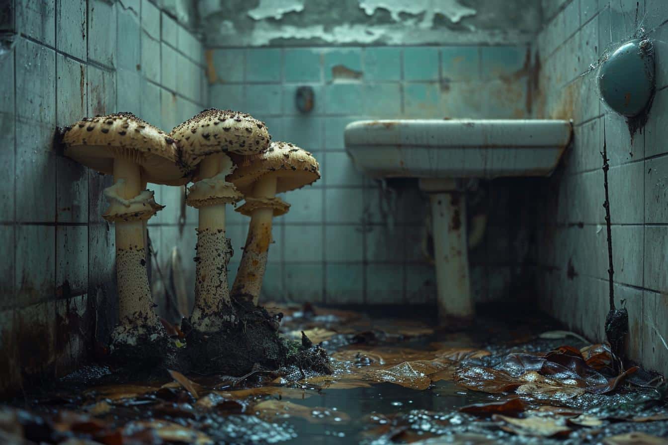Champignons en salle de bain : dangers et prévention