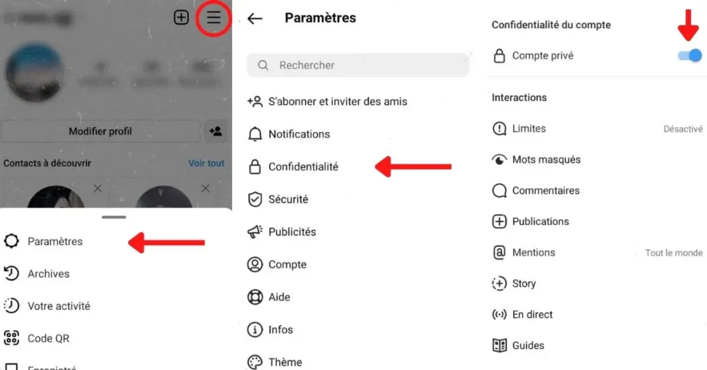 compte prive sur instagram