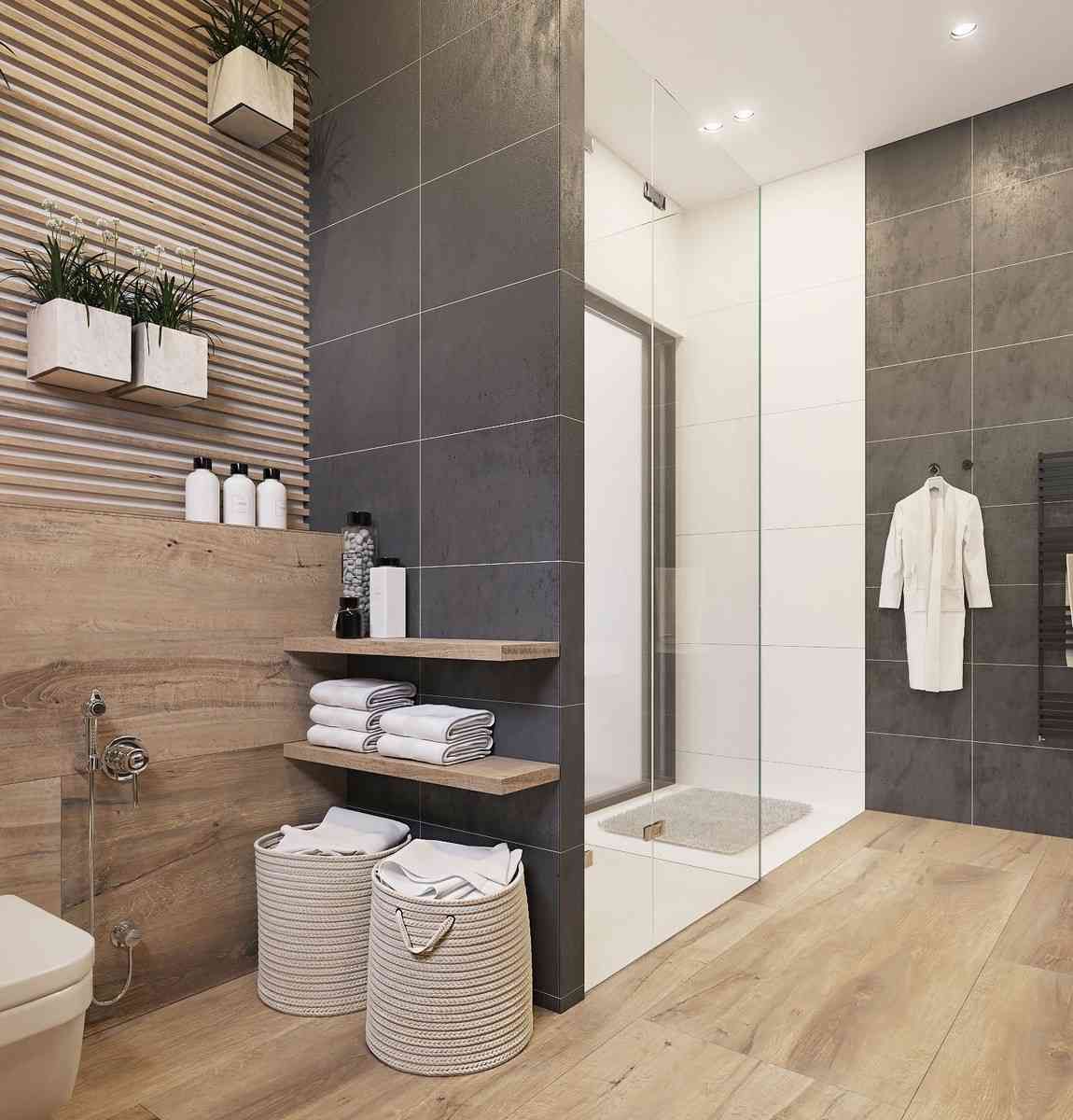 Tendances déco salle de bain moderne avec vasques contemporaines et touches de verdure